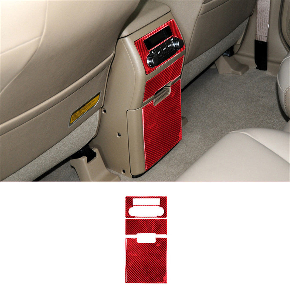 Red Carbon Fiber Rear Air Outlet Cover Trim for Toyota Highlander 2008-2013