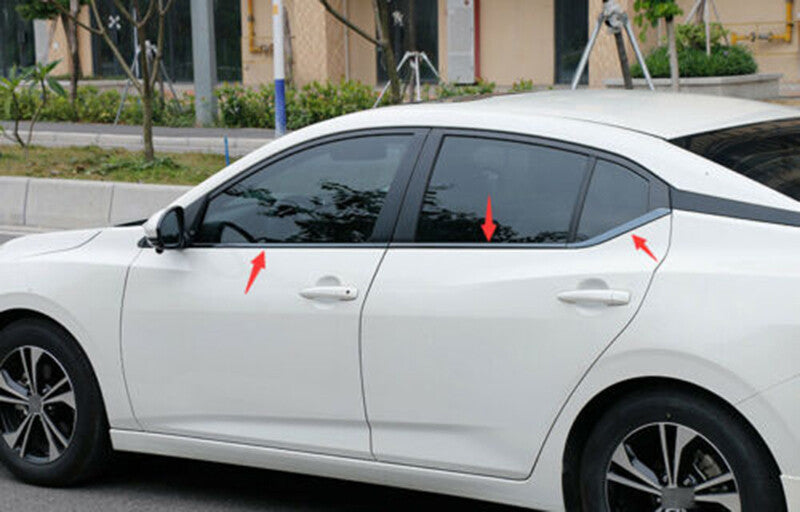 gloss black Car Window Lower Molding Trim Strip for Nissan Sentra Sylphy 2020-22