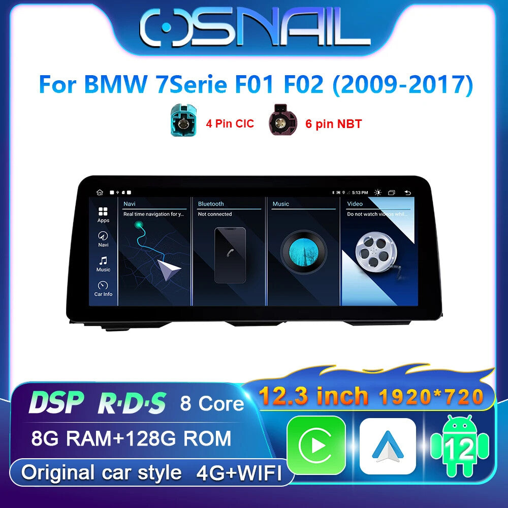 for BMW 7 Series F01 F02 Stereo Video Player GPS Navi Screen Android Car Radio