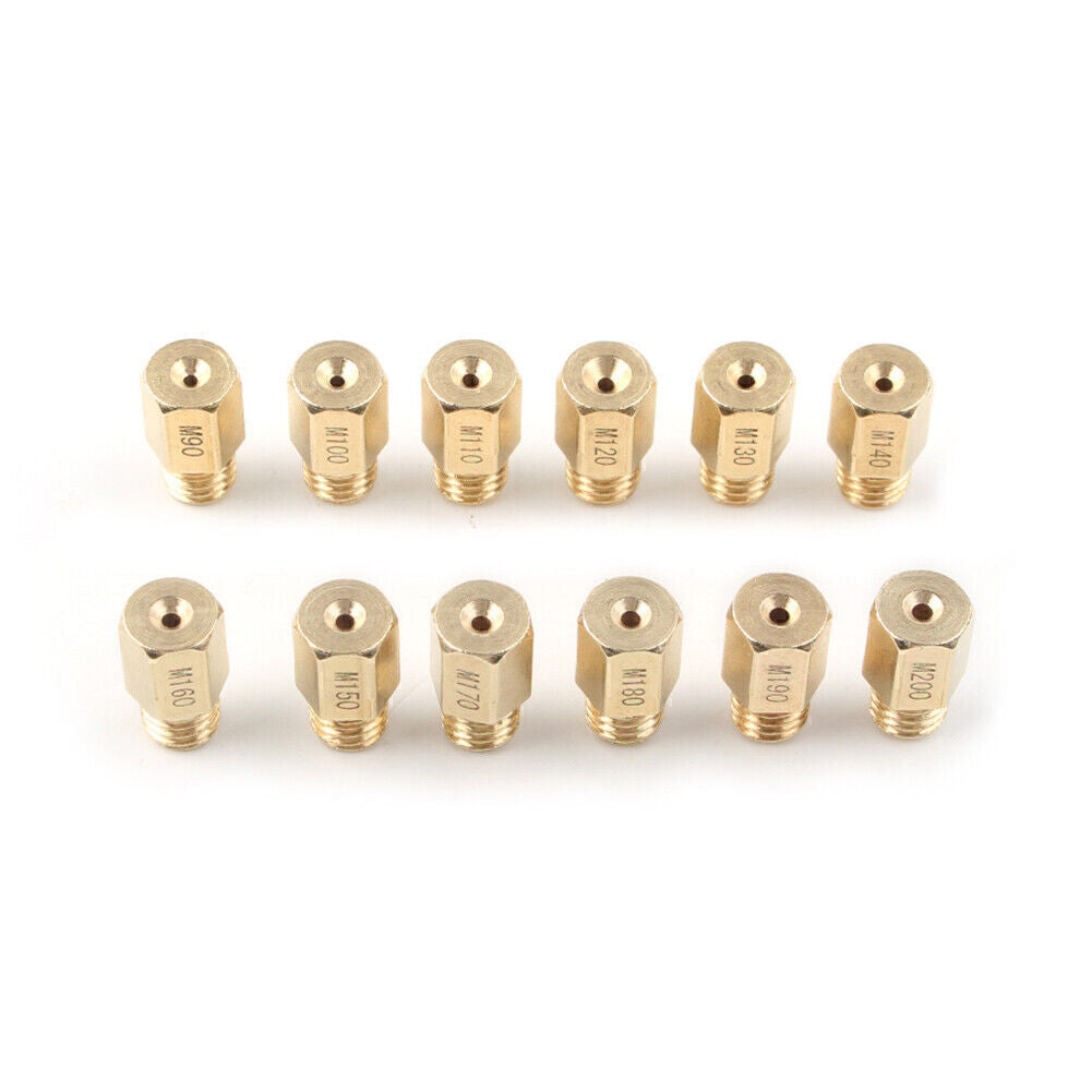 12Pcs Carburetor Main Jets VM TM Carb 90 - 200 Jets Motorcycle