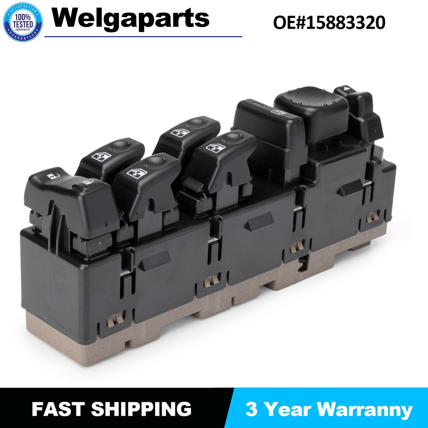 Power Lock Window Switch Front Driver Left Side for Chevy Silverado 15883320 US