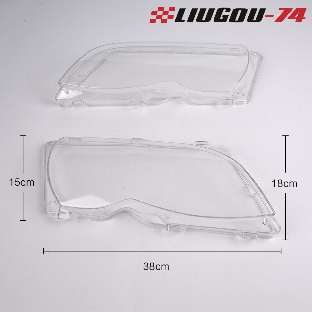 Suitable for 2002-2005 for BMW E46 3 Series 4DR headlights. Transparent lens protective case for headlights.