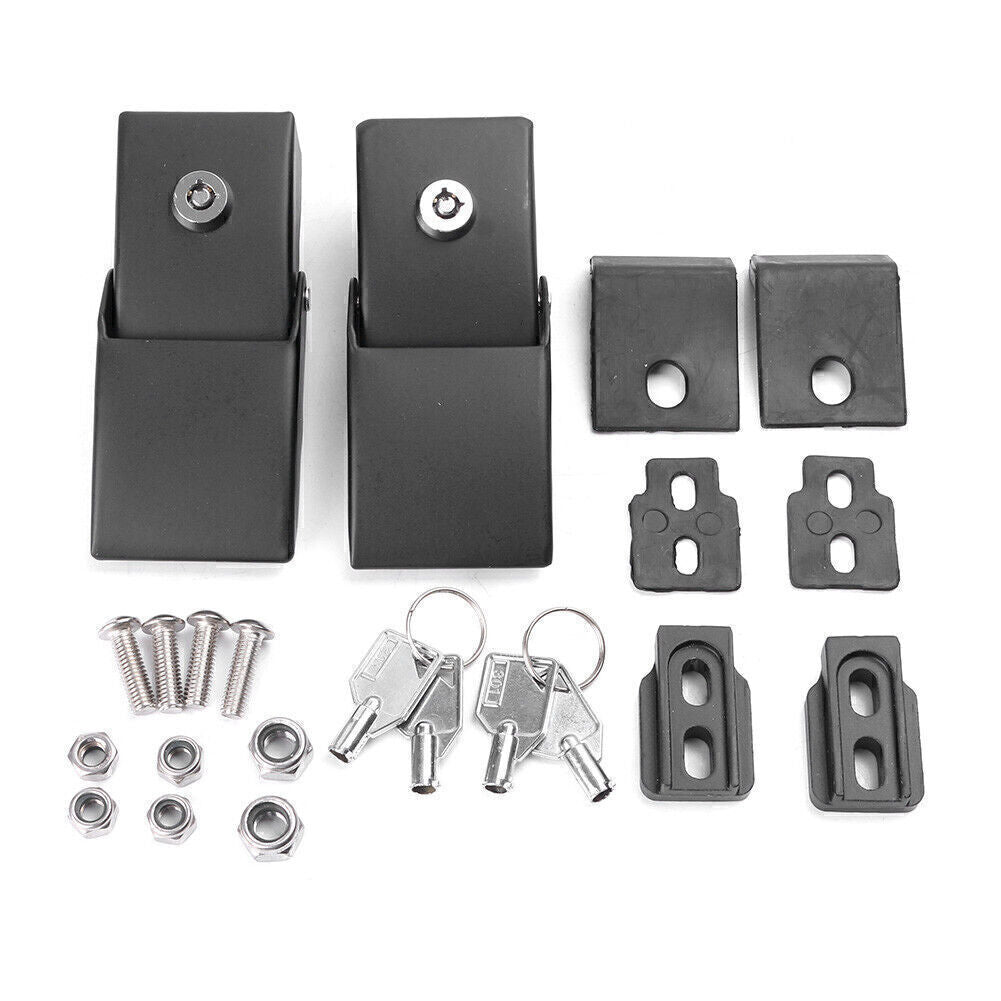 for Jeep for Wrangler JK 2007-2017 08 09 10 16 Black Locking Hood Catch Latches Kit