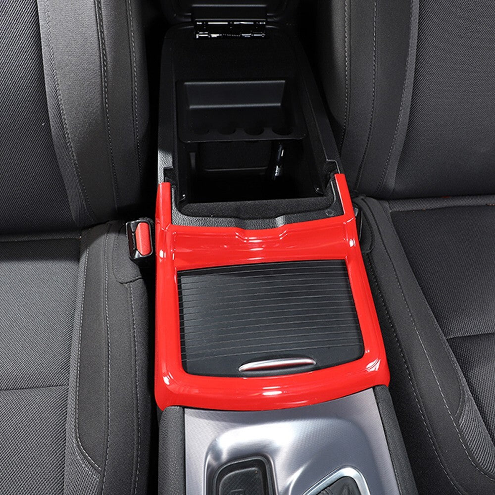 5PCS for Dodge Charger 2015-2023 Red Interior Central Control Cover Trim Kit ABS