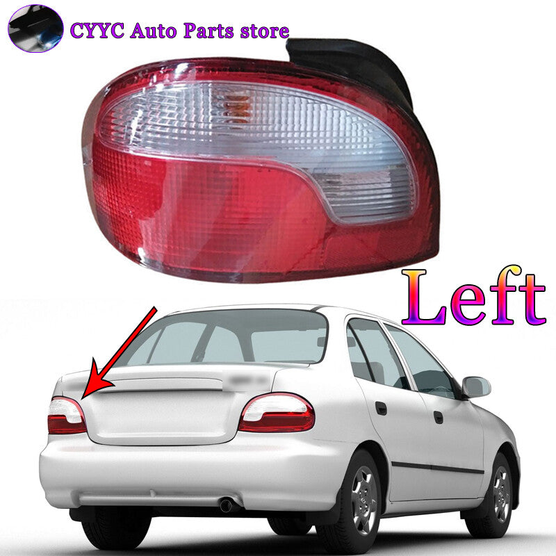 Left for Hyundai Accent 4D 1998-1999 Rear Tail Light Brake light With Bulb