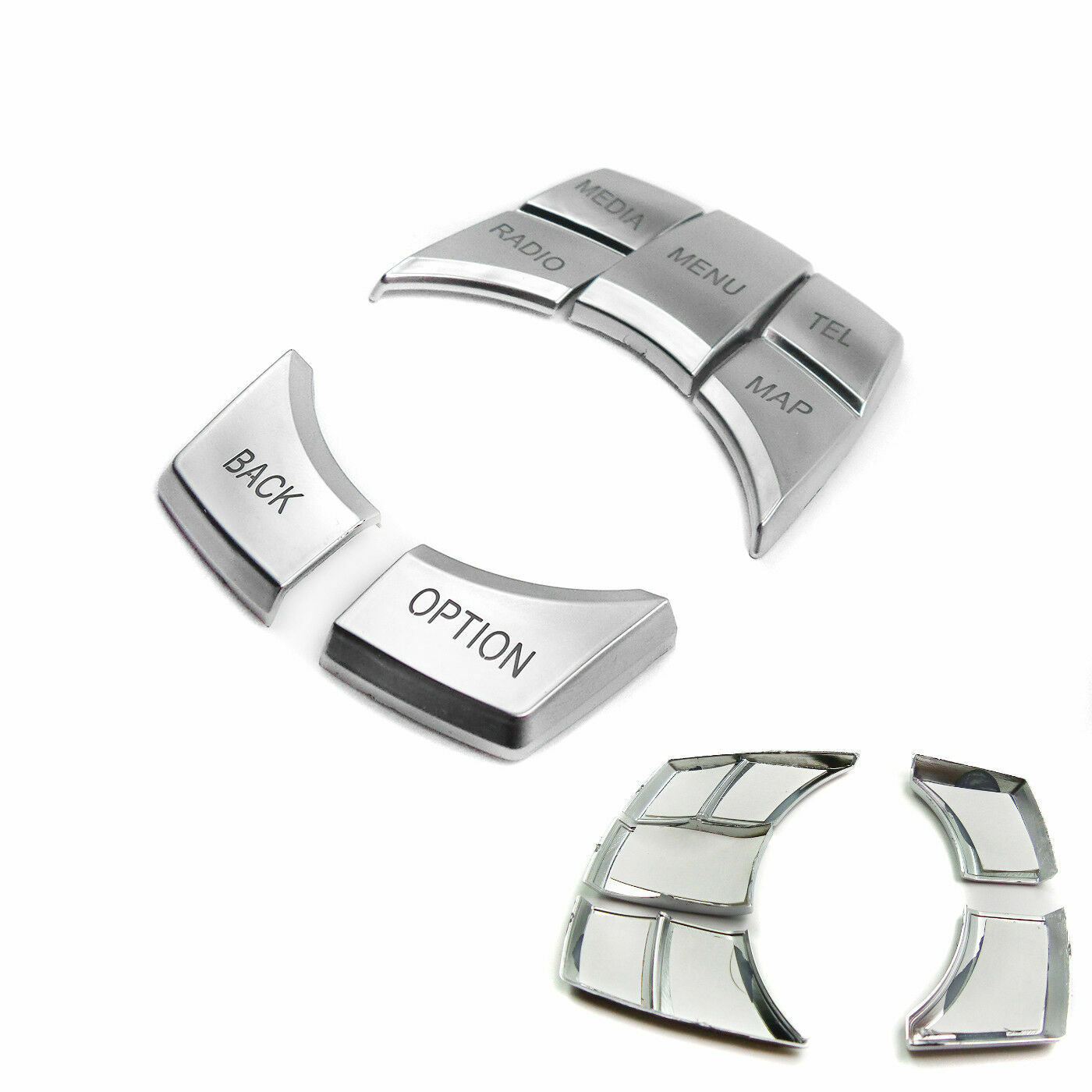 7PCS Multimedia Control Switch Button Cover Trim for BMW 3 5 X3 X5 F10 F20 F30