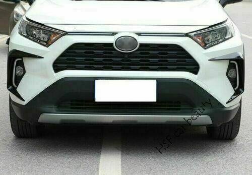 2For for TOYOTA RAV4 2019-2023 Glossy Black Exterior Front Fog Light Lamp Cover Trim
