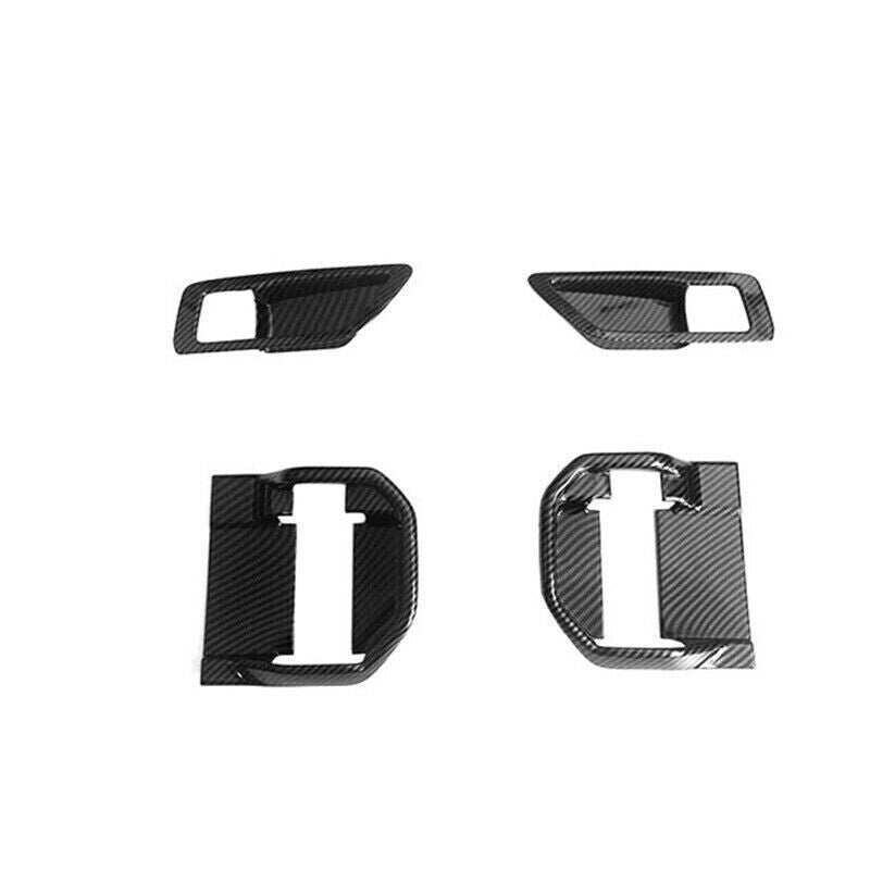 for Toyota for Sienna 2021-24 Carbon Fiber Look Inner Door Handle Bowl Cover Trim 4X
