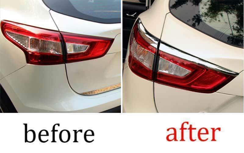 for Nissan Rogue Sport 2017-2021 Chrome Rear Tail Light Eyebrow Strip Cover Trim
