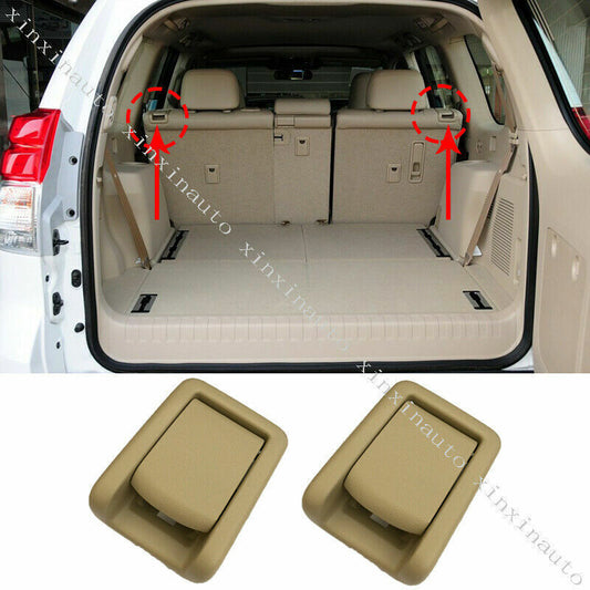 for Toyota Prado 150 2010-13 Beige Trunk for Seat Backrest Handle Lock Cover Trim 2x