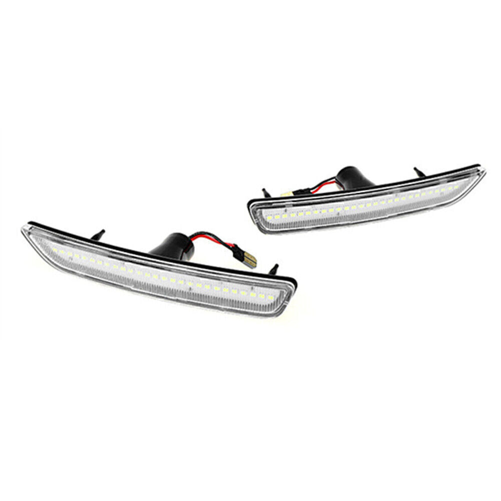 2x LED Front Side Marker Lights Fit for Ford for Mustang 2010-2014 2013 2012 2011 Yellow