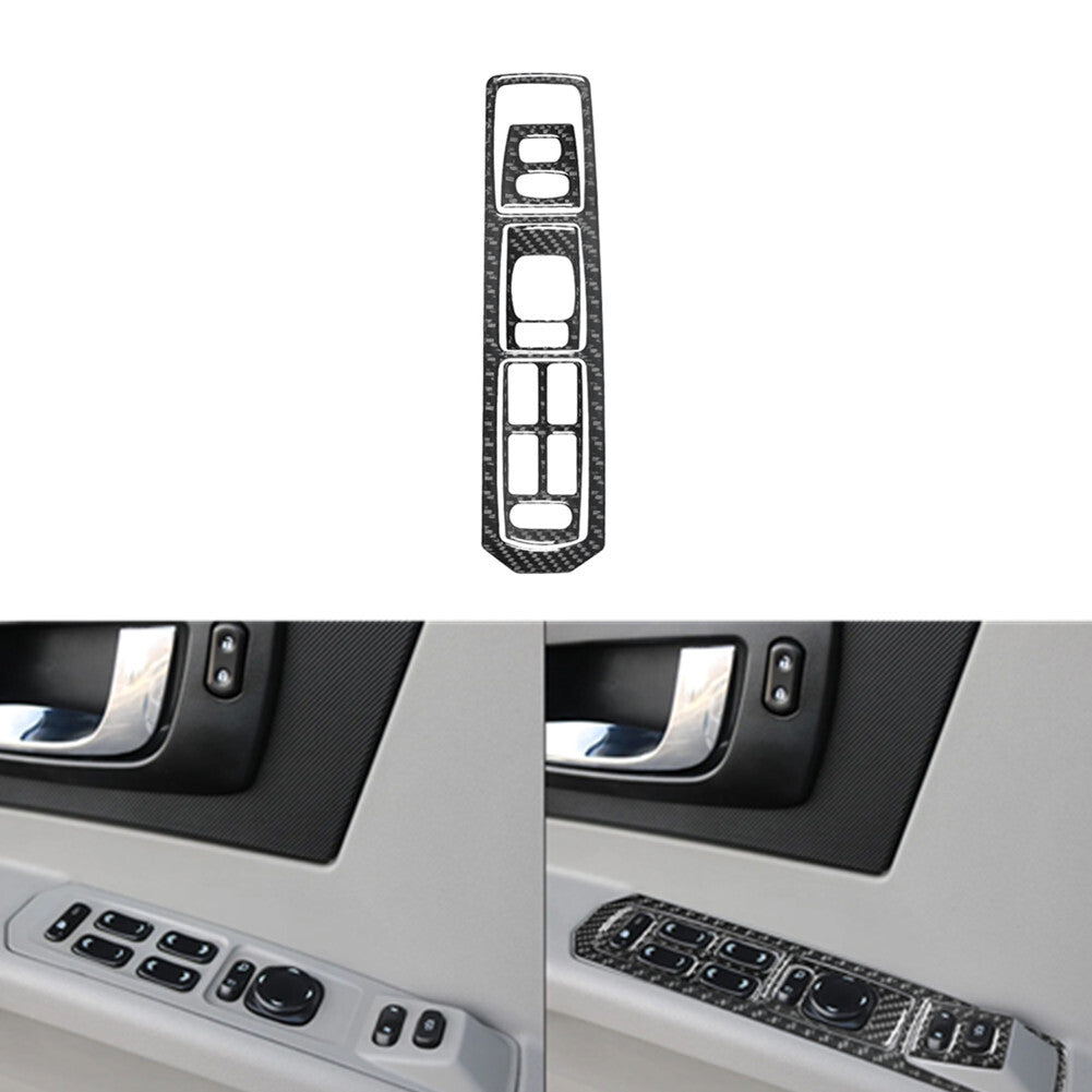4X Carbon Fiber Drive Window lift Control Cover Trim for Cadillac CTS 2003-2007