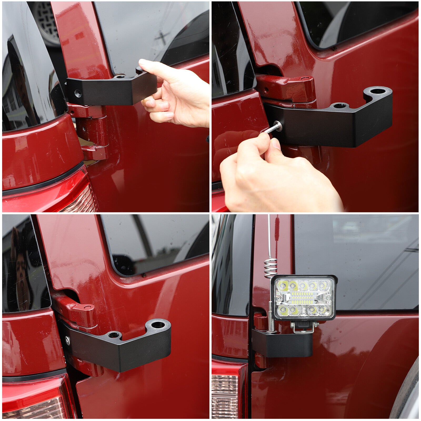 Red interior door and window lifter switch frame decorative cover for Corvette C7 2014-19 USA