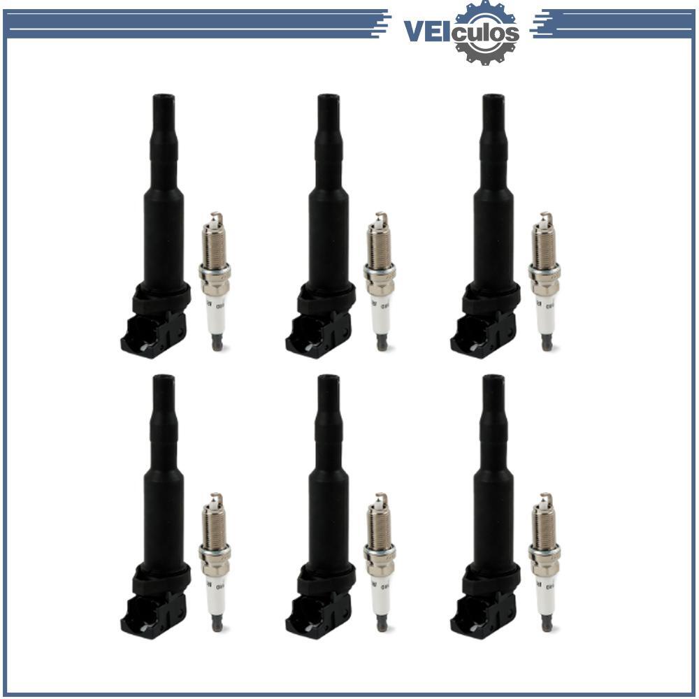 6Pcs Ignition Coil  Iridium Spark plugs for BMW 320i 325i 528i 535i X5 X3 UF592