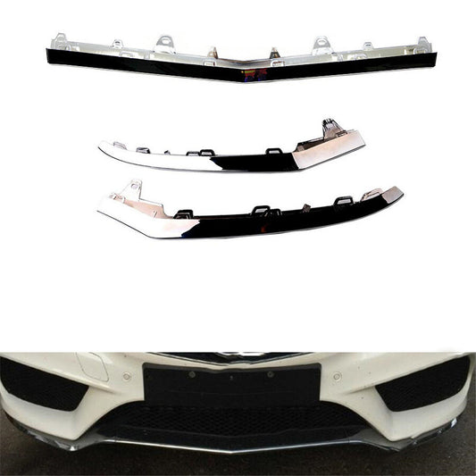 Front Bumper Lip Lower Chrome Molding Trim for Mercedes-Benz W212 E250 E350 E400