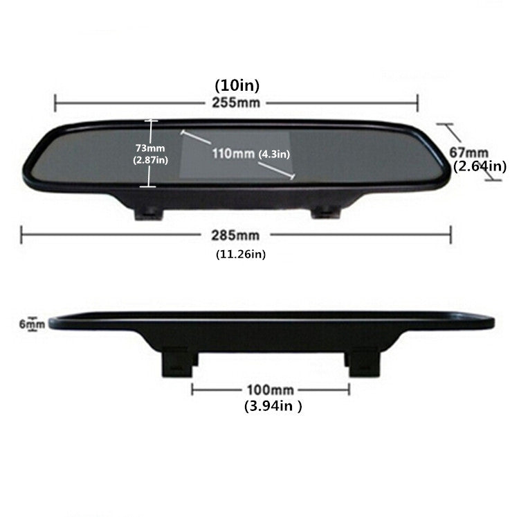 Auto Car Reverse Parking Camera Rearview Mirror TFT Color LCD Display Monitor