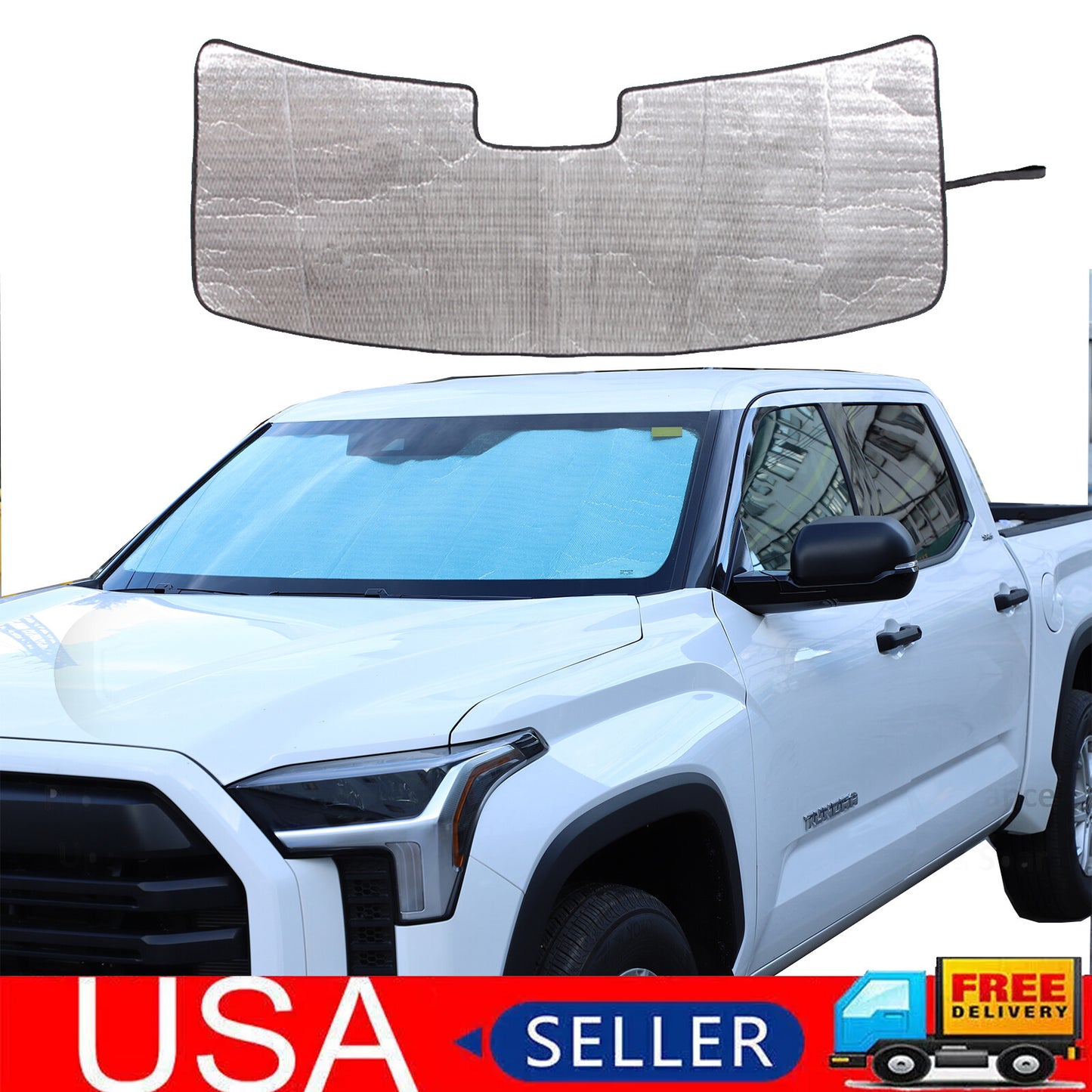 Windshield sunshade/heat shield for Toyota Tundra 2022-2023 USA