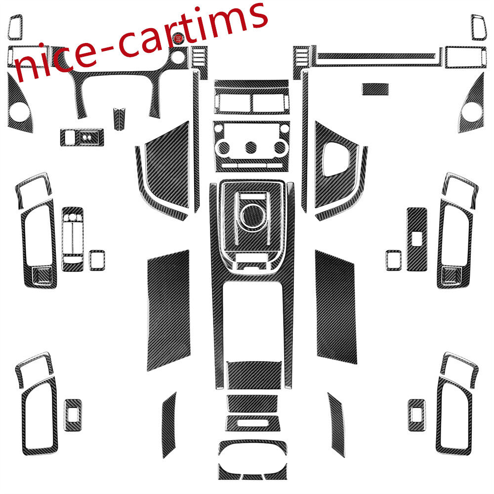 66Pcs Carbon Fiber Interior Full Set Trim for Land Rover Discovery Sport 2015-19