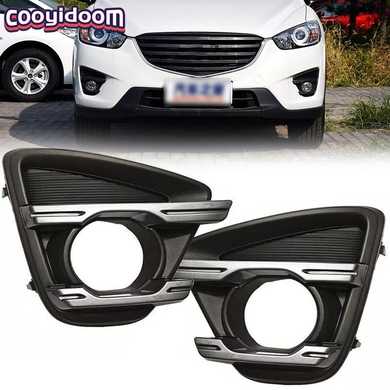 for Mazda CX-5 2013-2016 Pair Front Bumper Bezels Fog Light Cover Frame