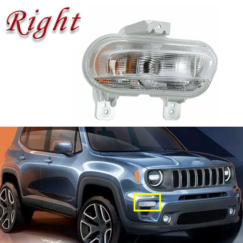 Right For 2019-2021 for Jeep Renegade front DRL Parking Turn Signal Fog Light