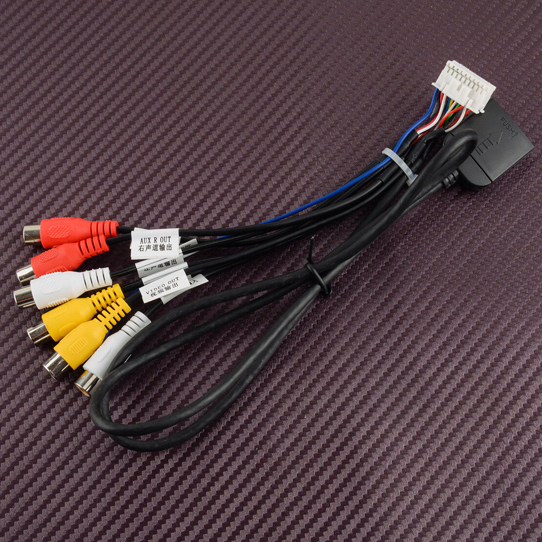 20Pin Interface RCA AUX IN/OUT Cable Fit For Android Radio Stereo Player
