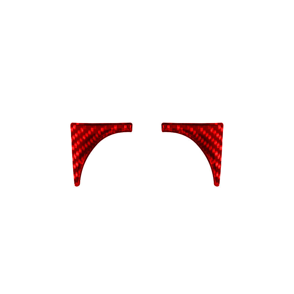 2Pcs Red Carbon Fiber Front Door Cup Holder Cover Trim for Ford Ranger 2019-2022