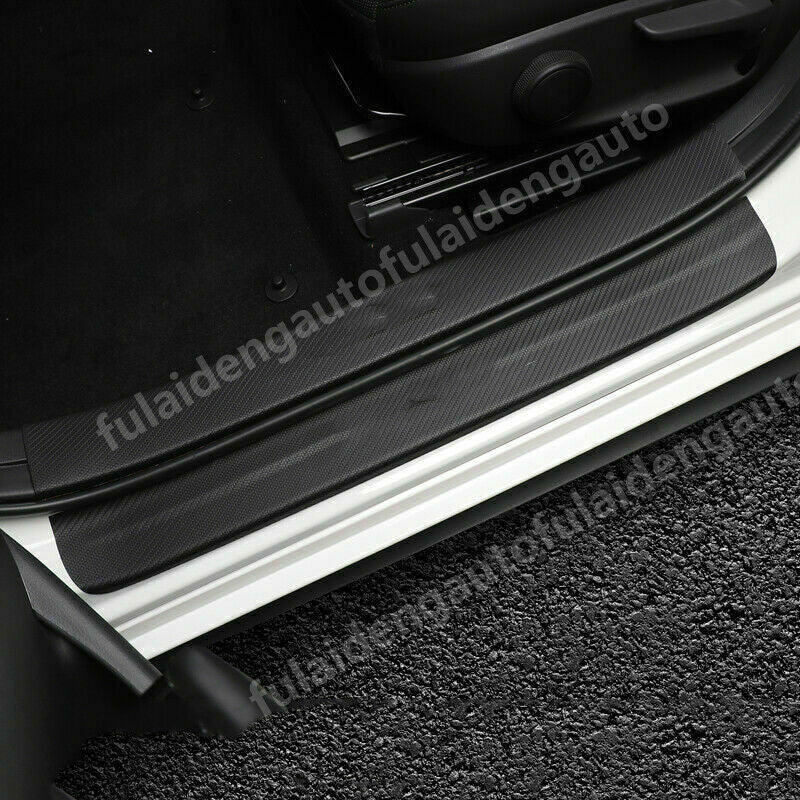 8P for Mazda 3 Axela 2019-2021 PU Car Door Sill Scuff Plate Protector Pad Cover