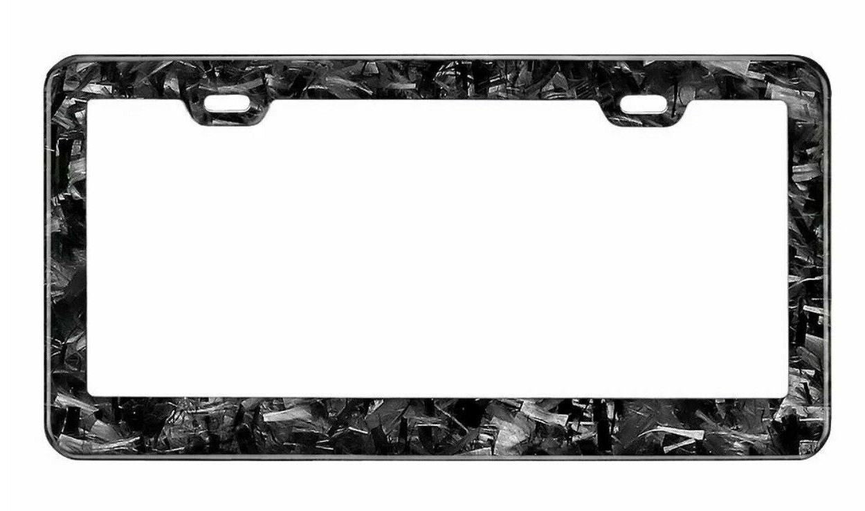 Car license plate frame cover cap rear trunk forged carbon fiber suitable for Dodge