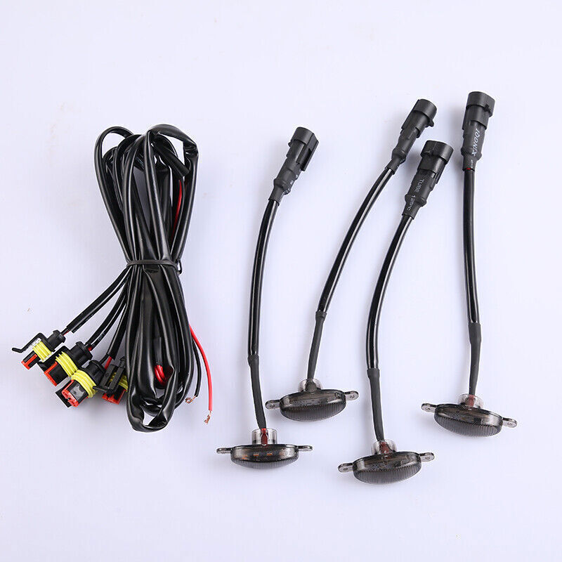 New For Outlander Sport 2016-24 smoke Style Front Grill LED Marker Lights