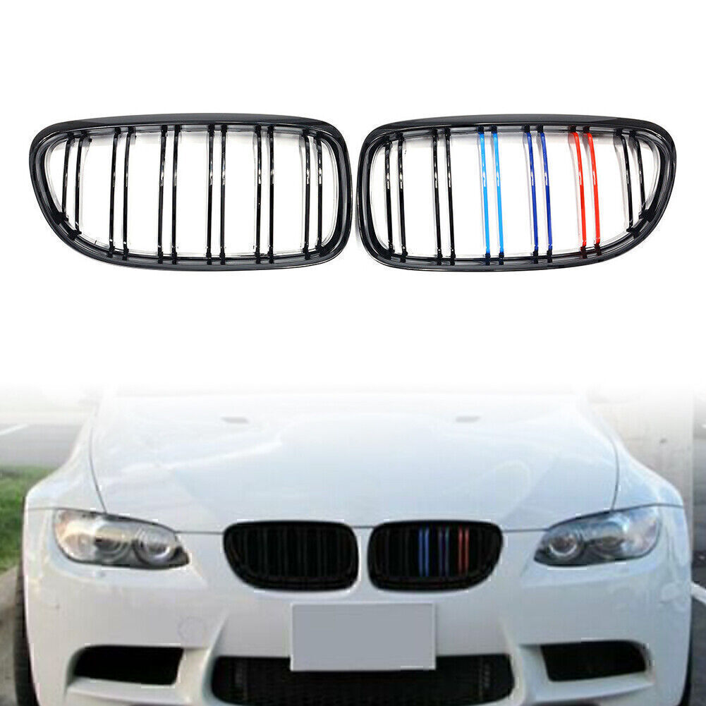 2X Front Kidney Grille M-color Glossy Black Fit 09-11 for BMW E90 E91 LCI 328i 335i