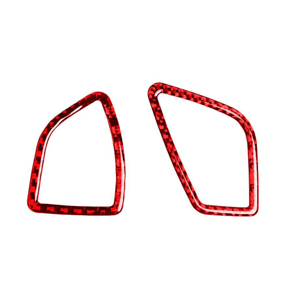 Red carbon fiber ventilation outlet console trim for BMW 3 Series F30 F34