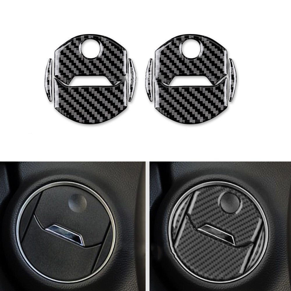 2Pcs Carbon Fiber Air Vent Outlet Cover Trim for Chevrolet Camaro 2010-2015
