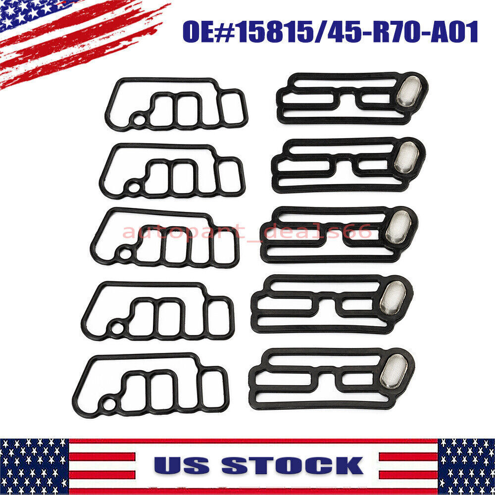 10PCS Cylinder Head Solenoid Gasket VTEC fits for Honda 15815R70A01 15845R70A01