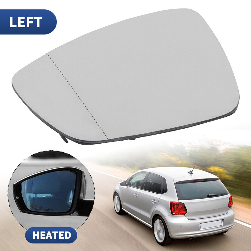New Left Driver Side Heated Mirror Glass Convex Base Plate For 2010-2017 for VW POLO