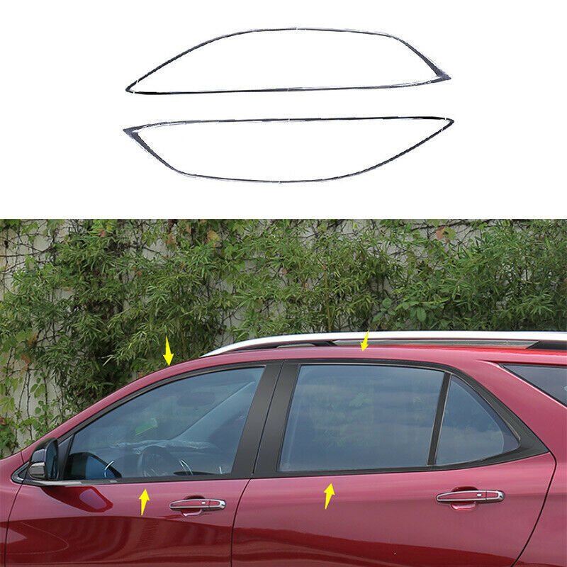For Chevry Equinox 2018-21 Glossy black Window Sill Molding Strip Cover Trim 12x