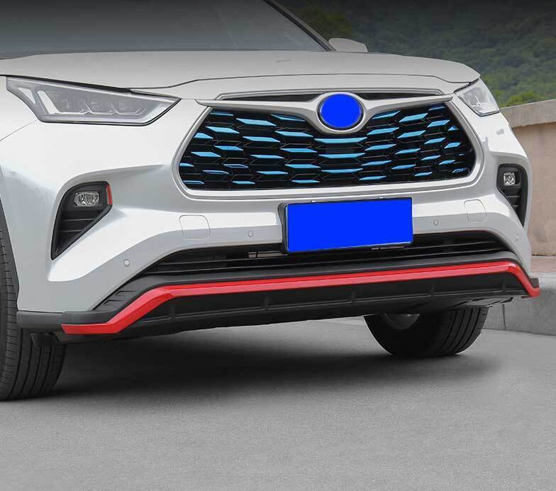 Red Front Skid Plate Bumper Board Guard 2020-2022 1pc Fit for Toyota Highlander