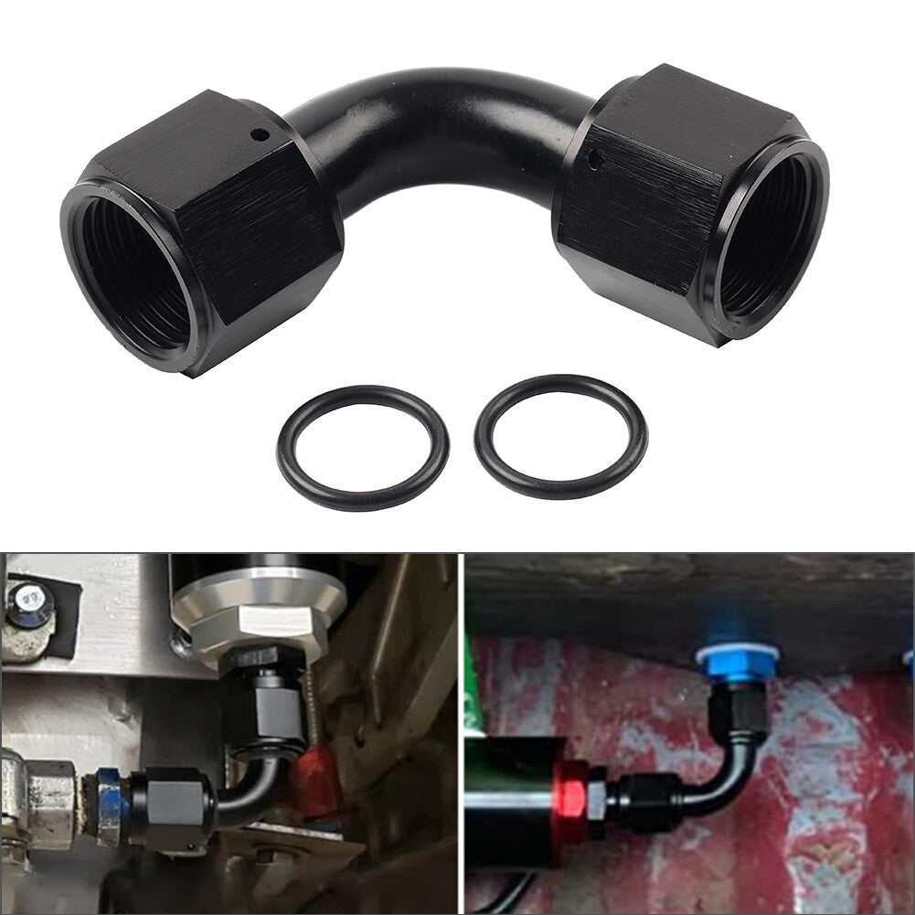 10AN Female to Female 90 Degree Swivel Coupler Union Fitting Adapter Connector