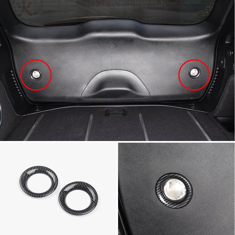 Rear Trunk Tailgate Light Cover Trim for Jeep Grand Cherokee 2011+ Carbon Fiber