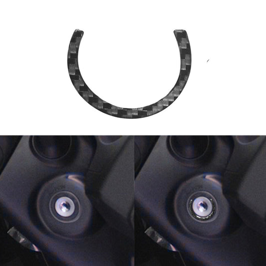 Carbon Fiber Ignition Key Inner Ring Cover Trim for Toyota Hilux 2015-2021