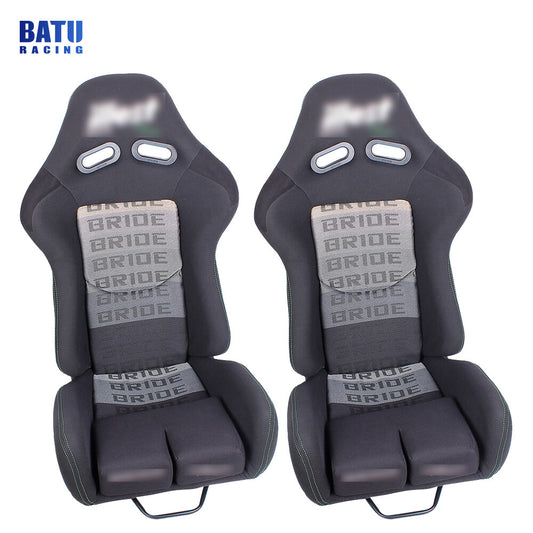 1Pair BRIDE Small Size Seats Low Max JDM Racing Seats+FRP Backrest+Slider Rail