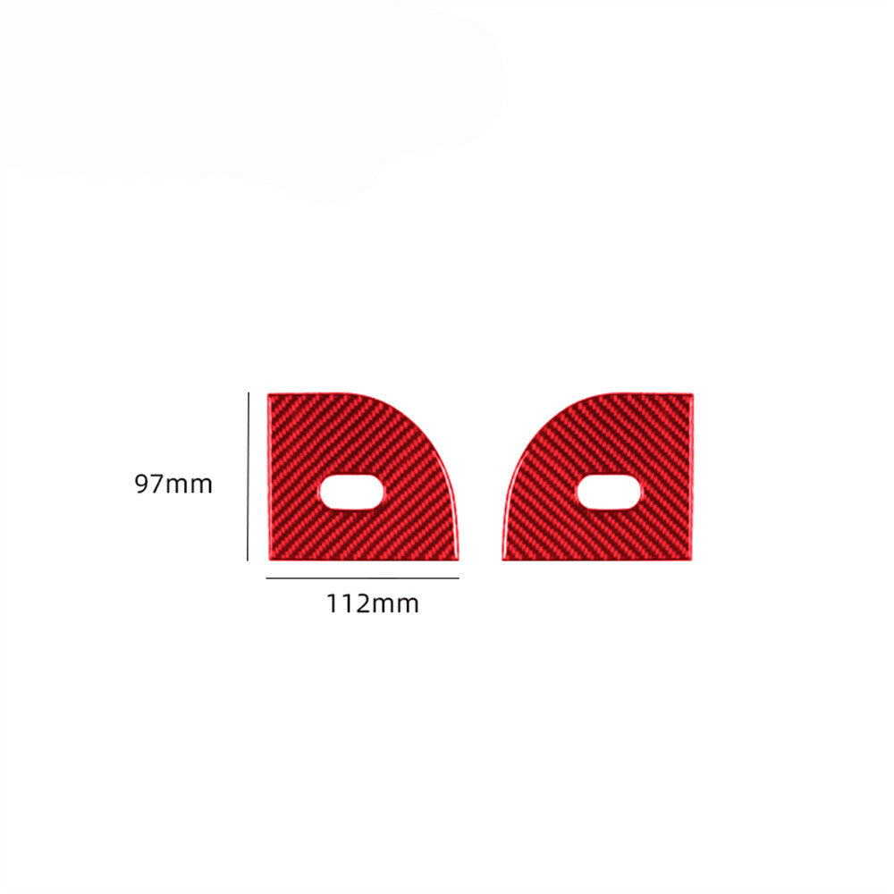 Red Carbon Fiber Rear Window Lift Panel Trim Cover Type A for Ford F150 2004-08