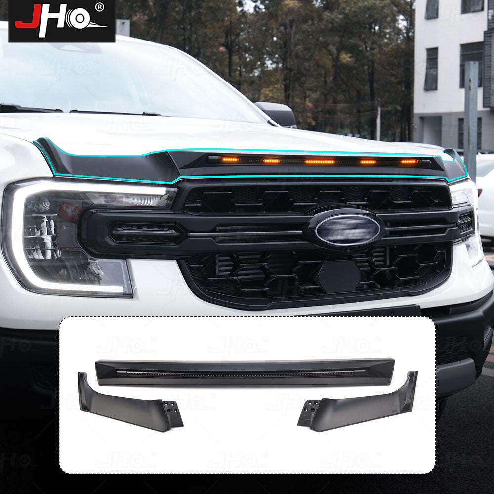 Bug Shield Hood Deflector Guard Bonnet Protector With Lights For RANGER 2023-24