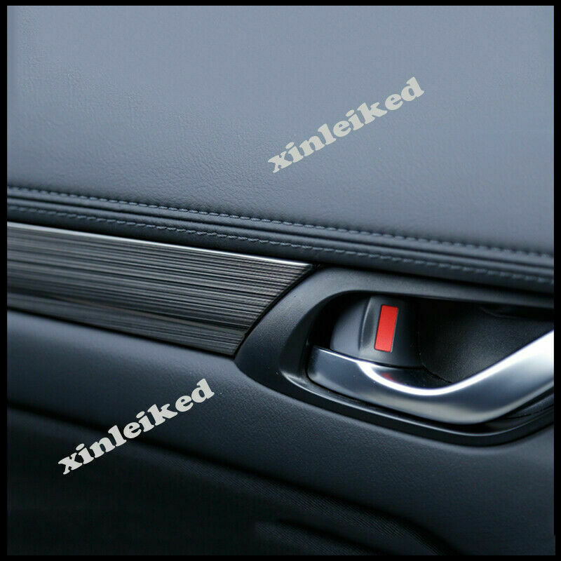 for Mazda CX-5 2017-2021 Black Titanium Inner Door Panel Cover Trim Strip Handle