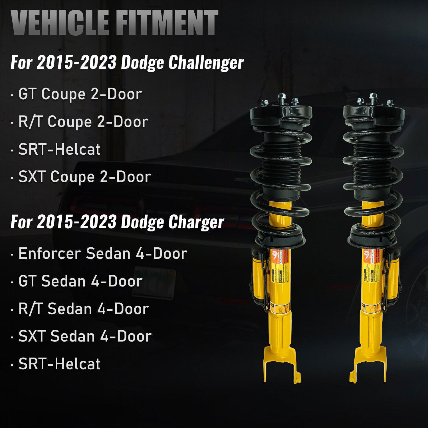 Pair Rear Left Right Shock Absorbers Strut for BMW X5 X5M F15 X6 X6M F16 F85 F86