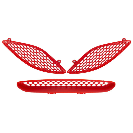 Hood Bezel Front Trim Grille Kit RED for 2015-2020 for Dodge Charger GT SRT Hellcat