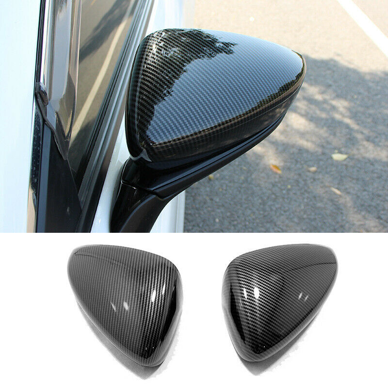 2X for Mazda 3 Axela 2019-2023 Carbon Fiber Side Rearview Door Mirror Cover Trim
