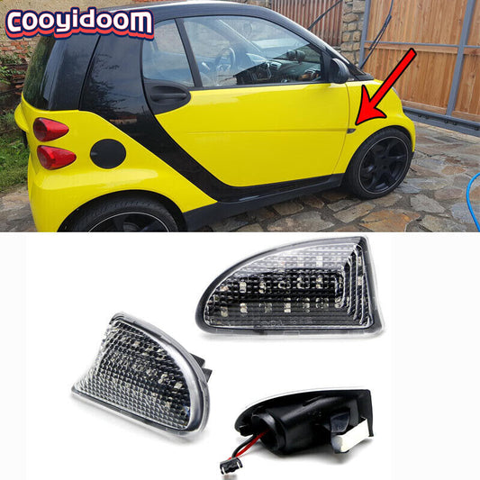 Suitable for 2007-15 for Smart Fortwo W451 Clear Lens Amber Full LED Front Marker Light
