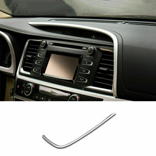 ABS Silver Central Console Dashboard Strip Trim for Toyota Highlander 2014-2019