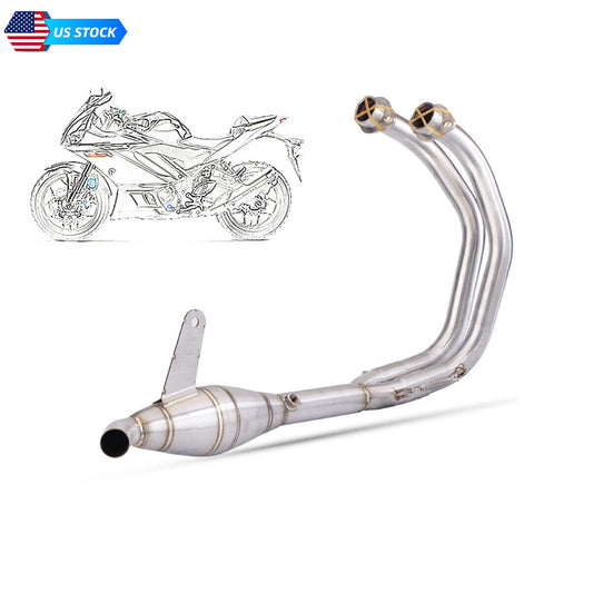 for Yamaha YZF R3 MT-25 Modified Exhaust Connected Header Front Pipe Link System