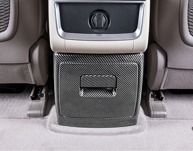 for Kia Carnival 22-2024 Carbon Fiber ABS Rear Bottom Air Vent Outlet Cover Trim